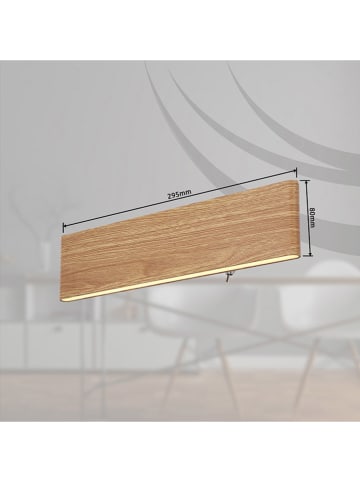 Globo lighting LED-Wandleuchte "Siegfried" in Hellbraun - (B)29,5 x (H)8 cm