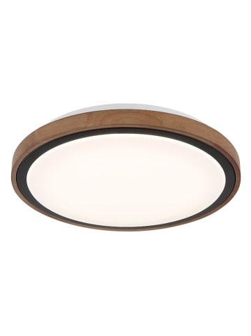 Globo lighting LED-Deckenleuchte "Bruno" in Hellbraun/ Weiß - (H)9,5 x Ø 36 cm