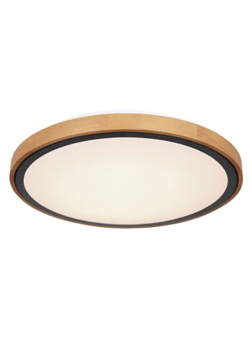 Globo lighting LED-Deckenleuchte "Bruno" in Hellbraun/ Schwarz - (H)110 x Ø 43,7 cm