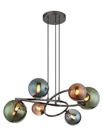 Globo lighting Ledhanglamp "Riha" groen/lichtroze/blauw -  Ø 65 cm
