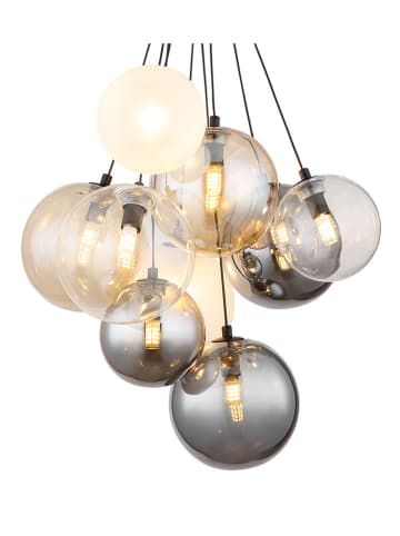 Globo lighting Lampa wisząca LED "Ballgi" w kolorze czarno-szaro-kremowym - wys. 90 x Ø 45 cm