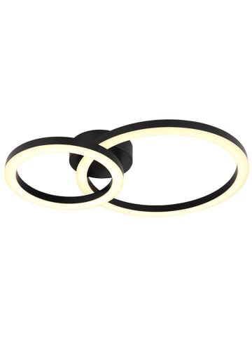 Globo lighting Ledplafonnière "Adda" zwart - (B)42 x (H)7 x (D)30 cm