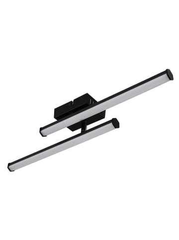 Globo lighting Ledplafonnière "Kirina" zwart - (B)50 x (H)8,4 x (D)7 cm