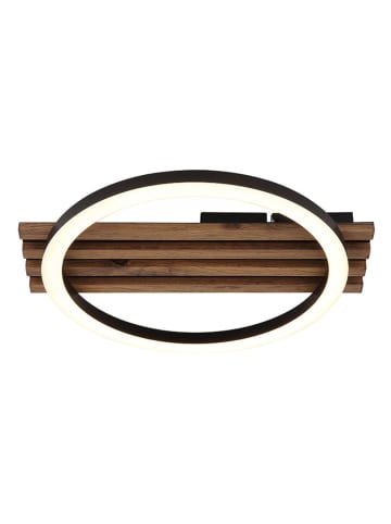 Globo lighting Ledplafonnière zwart/bruin - Ø 30 cm