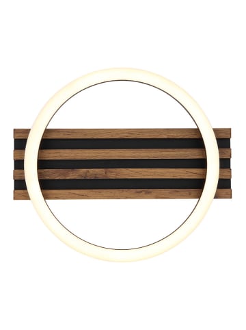 Globo lighting Ledplafonnière zwart/bruin - Ø 30 cm