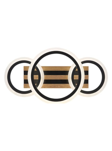 Globo lighting LED-Deckenleuchte "Blevins" in Schwarz - (B)46 x (H)11,5 x (T)25 cm