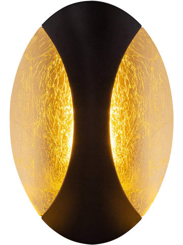 Globo lighting LED-Wandleuchte "Alexandra" in Schwarz/ Gold - (B)21 x (H)15 cm