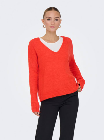 JDY Sweter "Elanora" w kolorze czerwonym