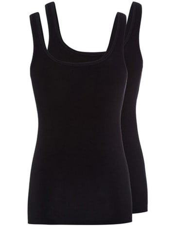 Skiny 2er-Set: Hemdchen in Schwarz