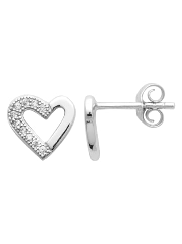 L'Atélier Précieux Srebrne kolczyki-wkrętki z cyrkoniami