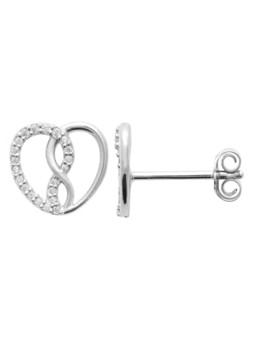 L'Atélier Précieux Srebrne kolczyki-wkrętki z cyrkoniami