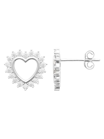 L'Atélier Précieux Silber-Ohrstecker mit Edelsteinen