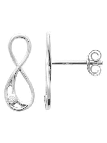 L'Atélier Précieux Srebrne kolczyki-wkrętki z cyrkoniami