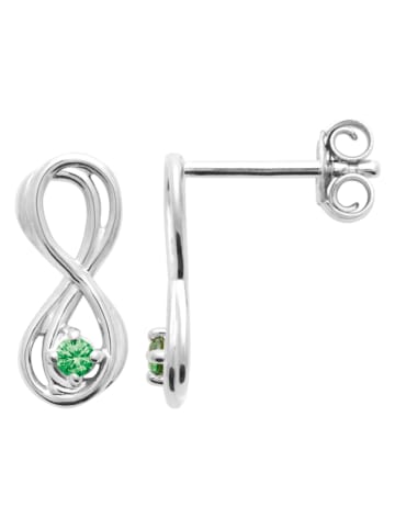 L'Atélier Précieux Silber-Ohrstecker mit Edelsteinen