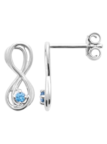 L'Atélier Précieux Silber-Ohrstecker mit Edelsteinen