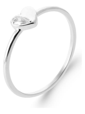 L'Atélier Précieux Srebrny pierścionek z cyrkoniami