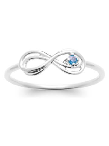 L'Atélier Précieux Srebrny pierścionek z cyrkonią