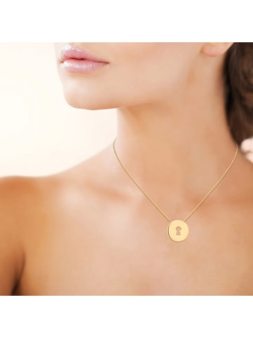 L'Atélier Précieux Pozłacany naszyjnik z elementem ozdobnym - dł. 45 cm