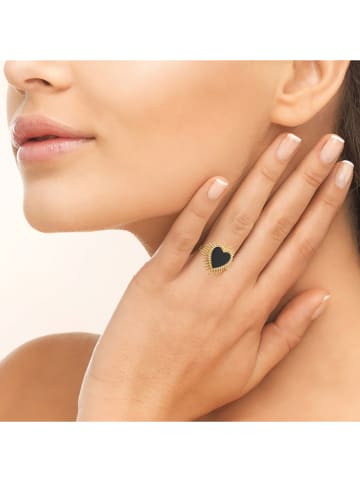 L'Atélier Précieux Pozłacany pierścionek z agatem