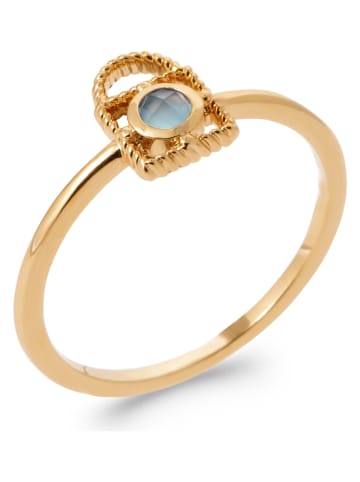 L'Atélier Précieux Pozłacany pierścionek z agatem