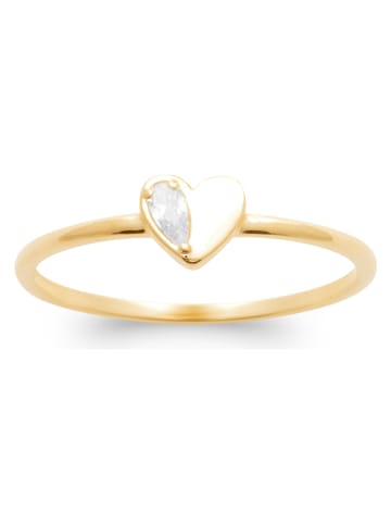 L'Atélier Précieux Pozłacany pierścionek z cyrkoniami