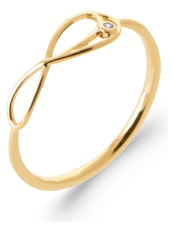 L'Atélier Précieux Pozłacany pierścionek z cyrkonią