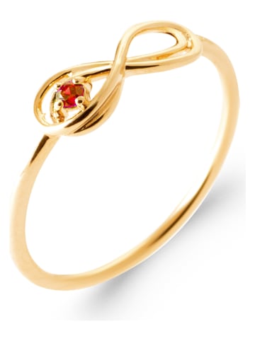 L'Atélier Précieux Pozłacany pierścionek z cyrkonią