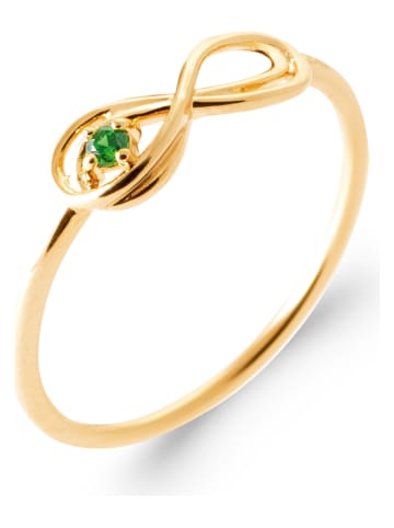 L'Atélier Précieux Pozłacany pierścionek z cyrkonią