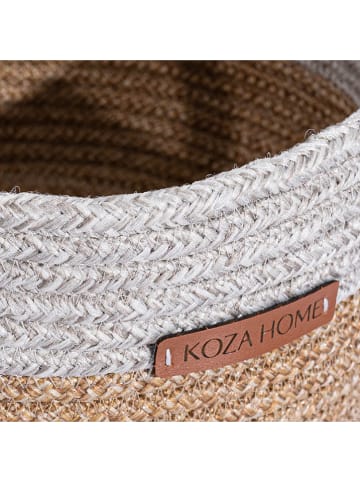 Scandinavia Concept Kosz w kolorze beżowo-białym do przechowywania - wys. 50 x Ø 36 cm