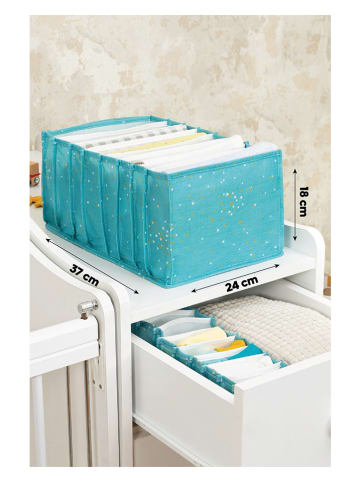 Scandinavia Concept Kosz w kolorze niebieskim do przechowywania - 37 x 18 x 14 cm