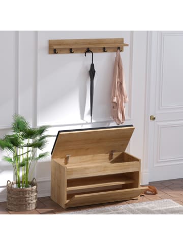 Scandinavia Concept 2tlg. Garderoben-Set "Boby" in Eiche/ Schwarz