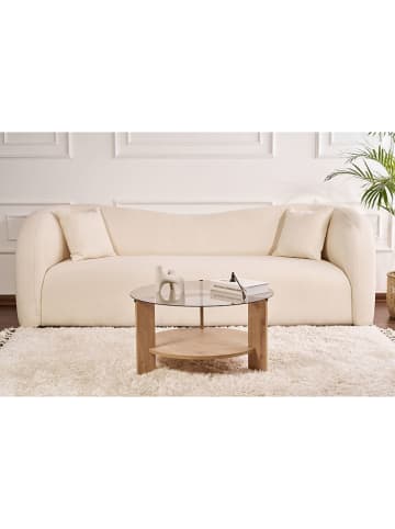 Scandinavia Concept Couchtisch "Clara" in Hellbraun - (H)40 x Ø 75 cm