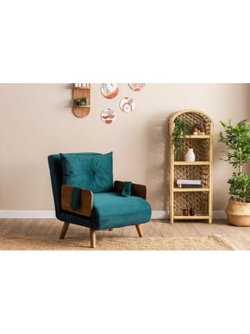 Scandinavia Concept Sofa "Cosmo Single" in Petrol - (B)77 x (H)82 x (T)70 cm