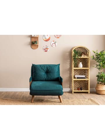 Scandinavia Concept Sofa "Cosmo Single" w kolorze morskim - 77 x 82 x 70 cm