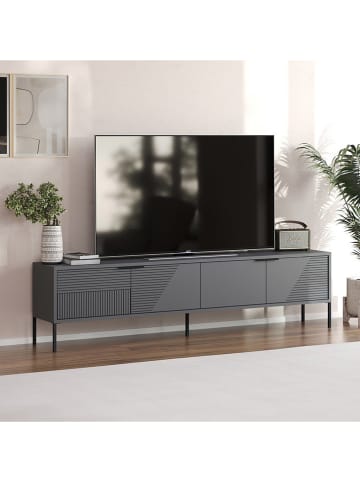 Scandinavia Concept TV-Kommode "Dore" in Anthrazit - (B)180 x (H)45 x (T)30 cm