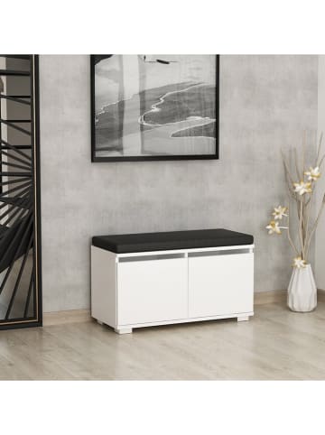 Scandinavia Concept Schuhschrank "Drago" in Weiß - (B)80 x (H)42 x (T)35 cm