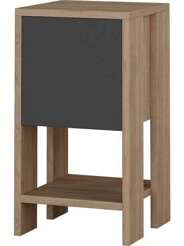Scandinavia Concept Stolik nocny "Ema" w kolorze antracytowo-jasnobrązowym - 30 x 55 x 30 cm