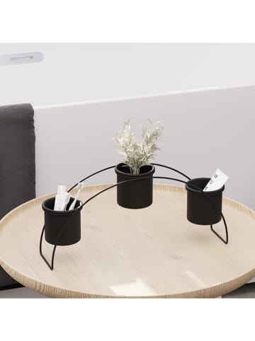 Scandinavia Concept Blumenständer in Schwarz - (B)40 x (H)20 x (T)10 cm