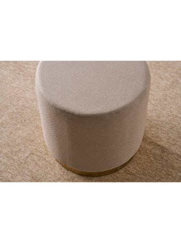 Scandinavia Concept Pouf "Göcek" in Hellbraun - (H)40 x Ø 40 cm