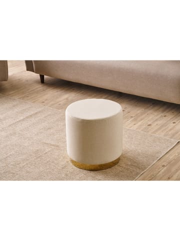 Scandinavia Concept Pouf "Göcek" in Creme - (H)40 x Ø 40 cm