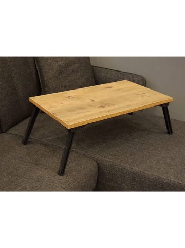 Scandinavia Concept Tabletttisch "Gusto" in Hellbraun/ Schwarz - (B)60 x (H)35 x (T)24,5 cm