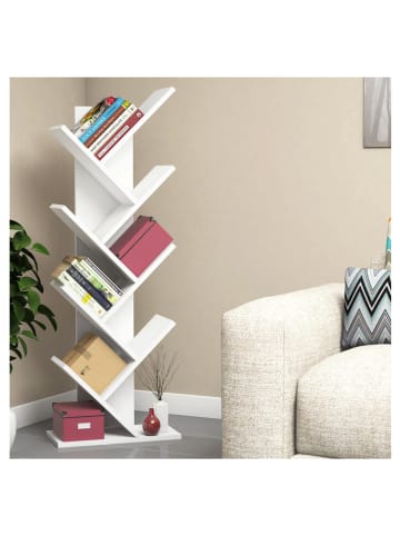 Scandinavia Concept Boekenkast "Hitit" wit - (B)46 x (H)128,5 x (D)22 cm