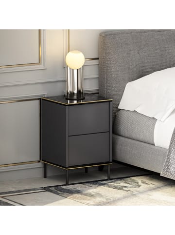 Scandinavia Concept Stolik nocny "Imaj" w kolorze antracytowym - 40 x 60 x 35 cm