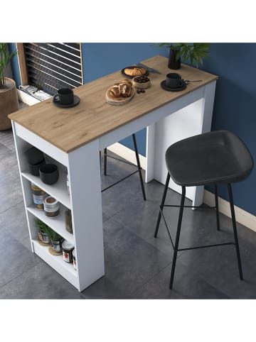 Scandinavia Concept Eettafel wit/lichtbruin - (B)120 x (H)100 x (D)50 cm