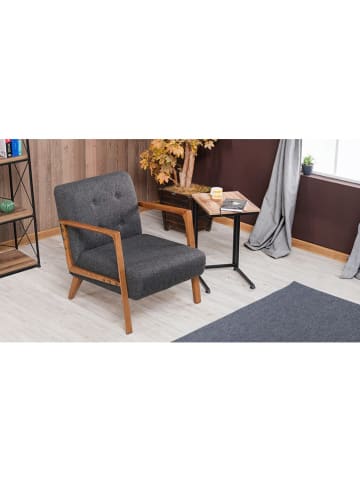 Scandinavia Concept Fauteuil "Kemer" donkergrijs - (B)69 x (H)80 x (D)83 cm