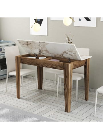 Scandinavia Concept Eetkamertafel "Kiev" walnootkleurig - (B)110 x (H)75 x (D)72 cm