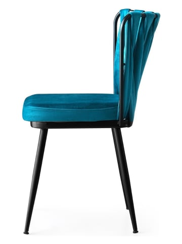 Scandinavia Concept Krzesła (2 szt.) w kolorze turkusowym - 43 x 82 x 43 cm