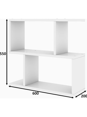 Scandinavia Concept Bijzettafel "Lale" wit - (B)60 x (H)55 x (D)20 cm