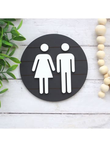 Scandinavia Concept Wanddekor in Schwarz/ Weiß - Ø 15 cm 