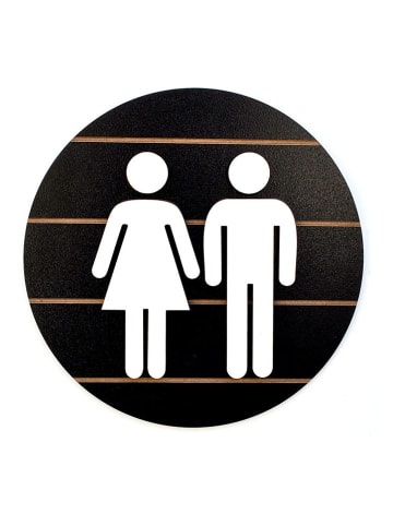 Scandinavia Concept Wanddekor in Schwarz/ Weiß - Ø 15 cm 